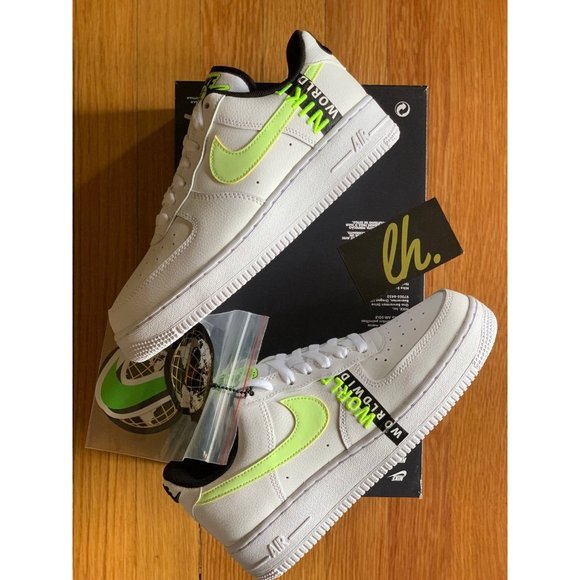 Size 6 Nike Air Force 1 Low Worldwide "White Volt" - Picture 5 of 5